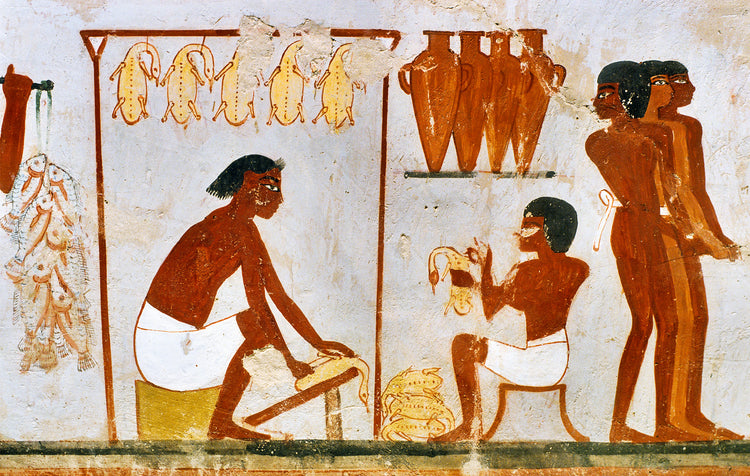 Plucking and cleaning birds caught fowling